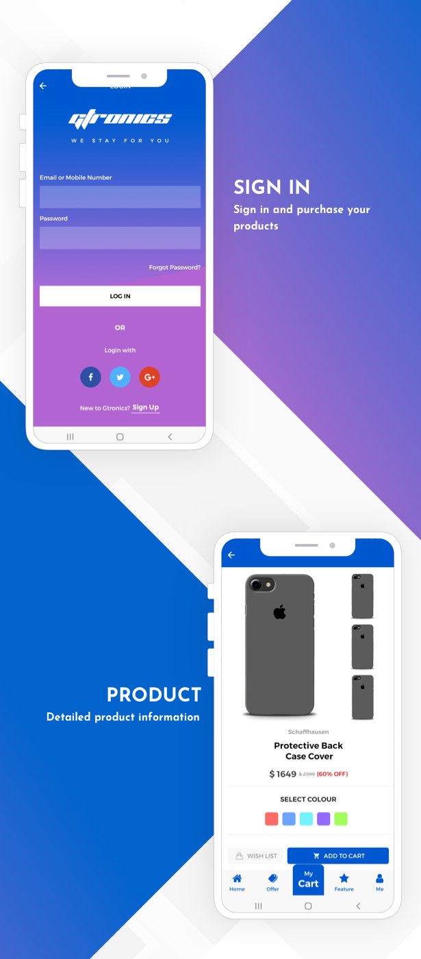 Gtronics React Native Theme/Template