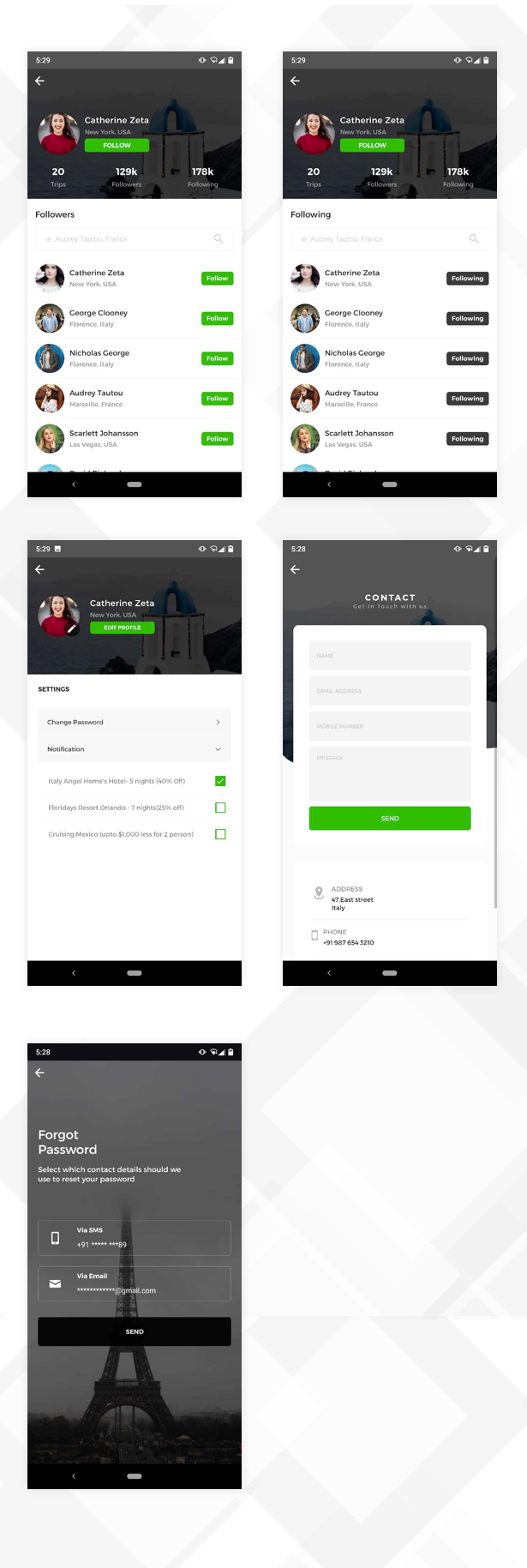 Tourzio React Native Theme/Template
