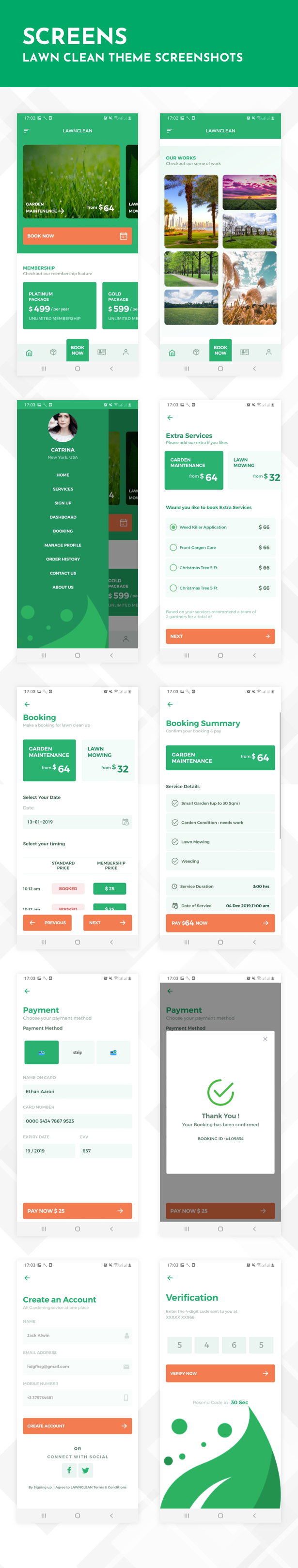 Lawn Clean React Native Theme/Template