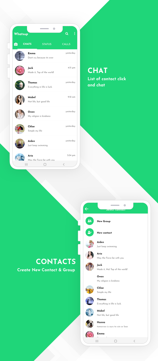 Whatsup React Native Theme/Template