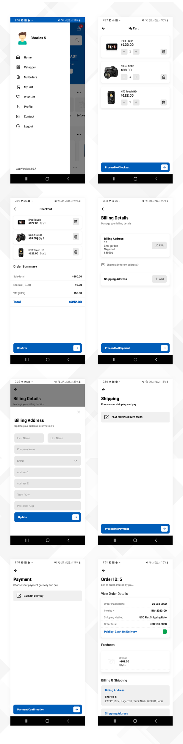 OpenCart Ecommerce App