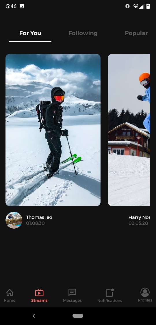 Ski Montana Streams Screen