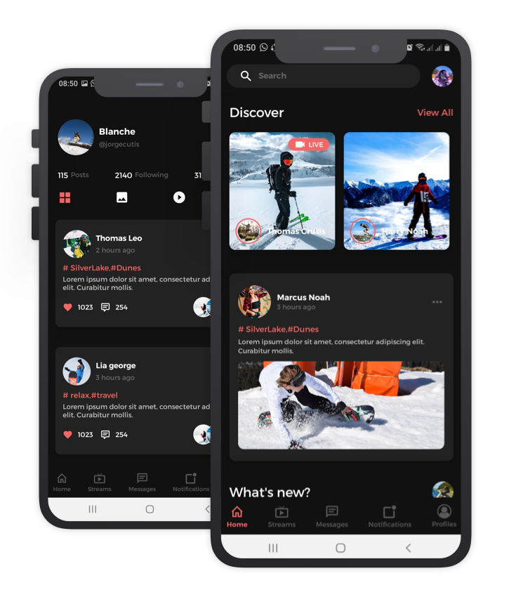 Ski Montana Custom Design React Native App Template 