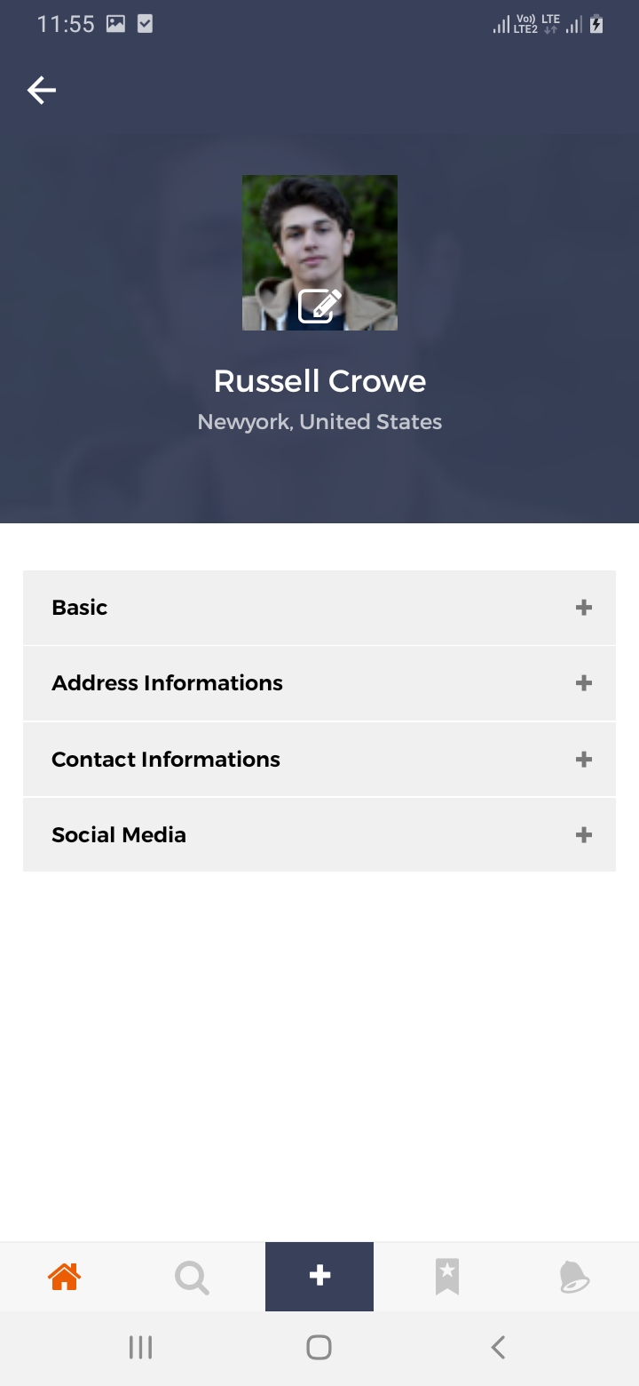 oClassify Manage Profile Screen