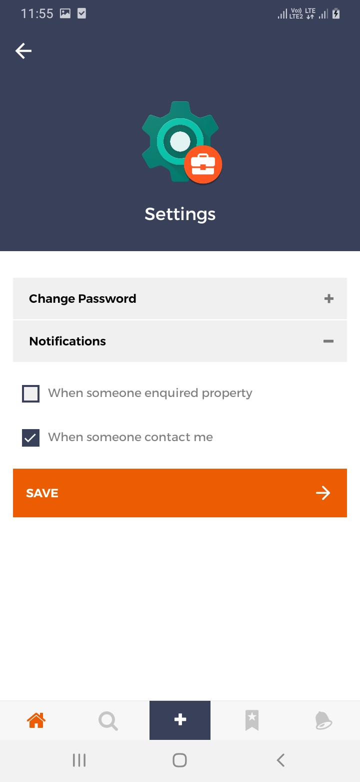 oClassify Manage Profile - Settings Screen
