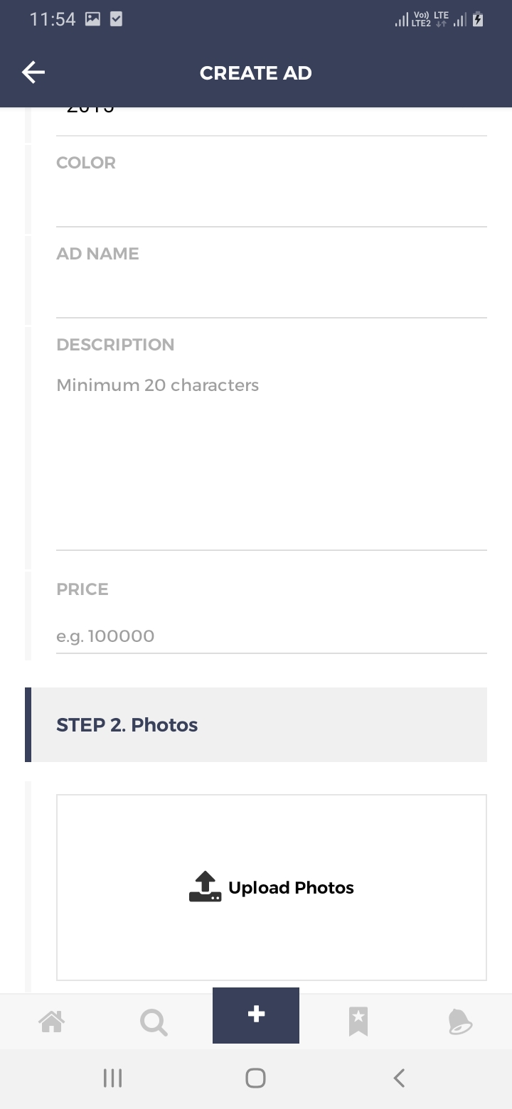 oClassify Create Ad - Continue Screen