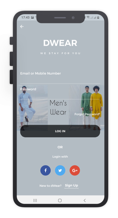 dWear React Native App Template Features 