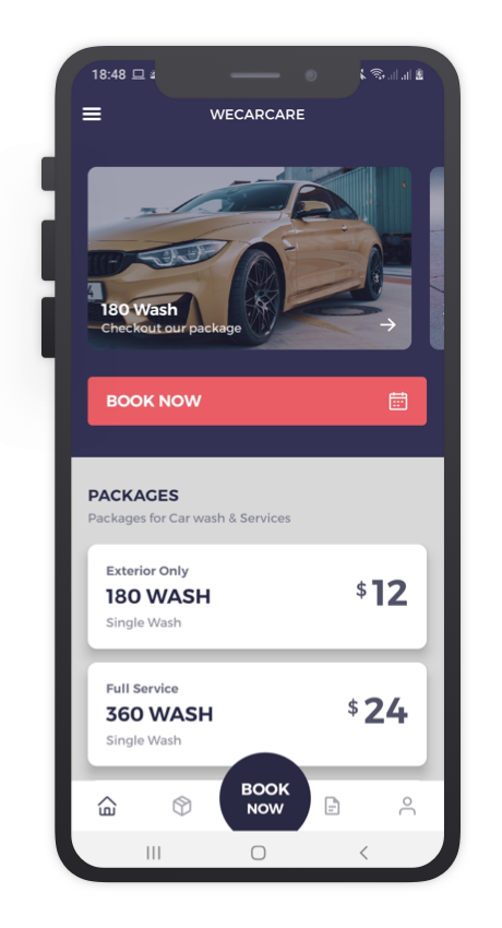 We Car Care React Native App Template Features 