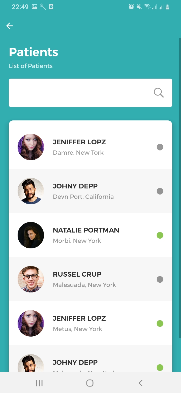Mr.Doctor Patients Screen