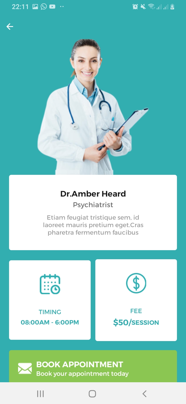 Mr.Doctor Doctor Info Screen