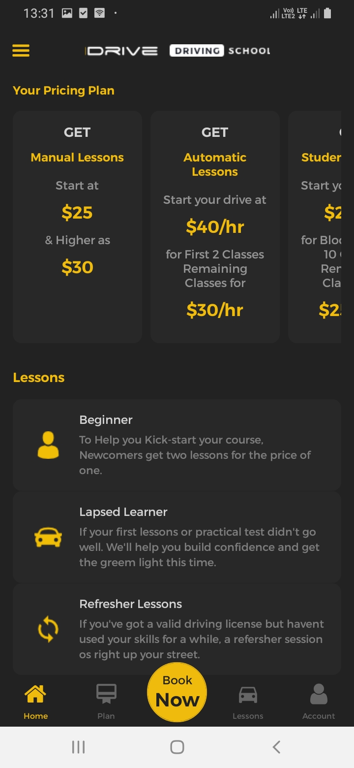 iDrive Home Continue Screen