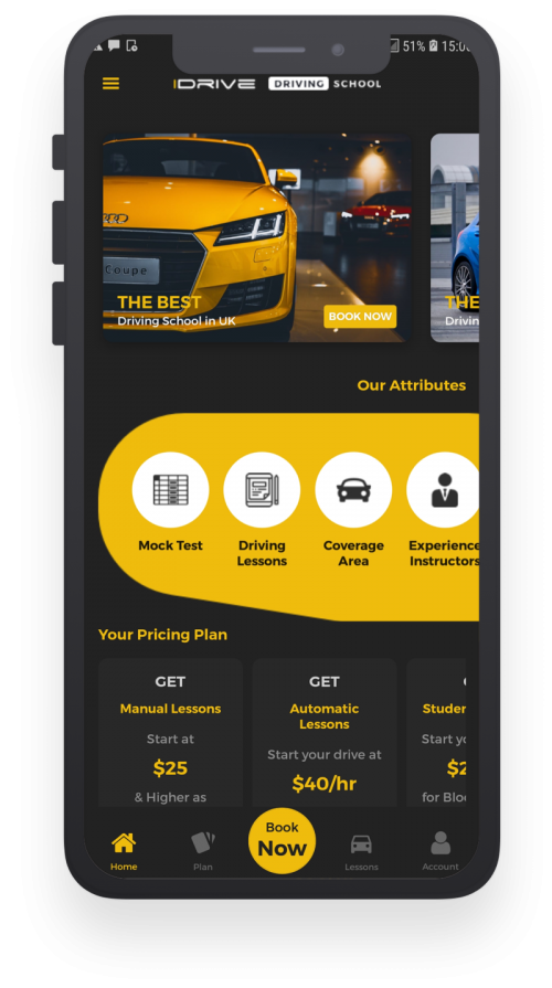 iDrive React Native App Template Features 