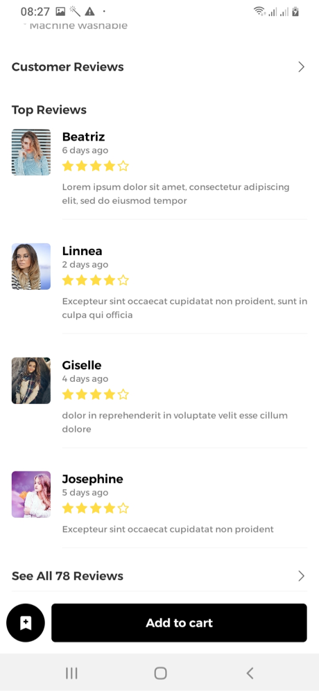 Mr&Mrs Smith Product Reviews Screen