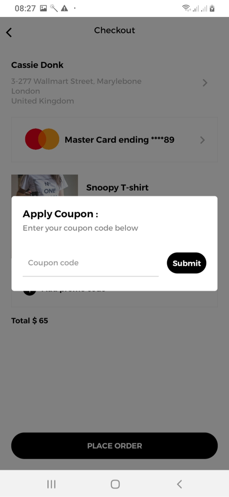 Mr&Mrs Smith Coupon Screen