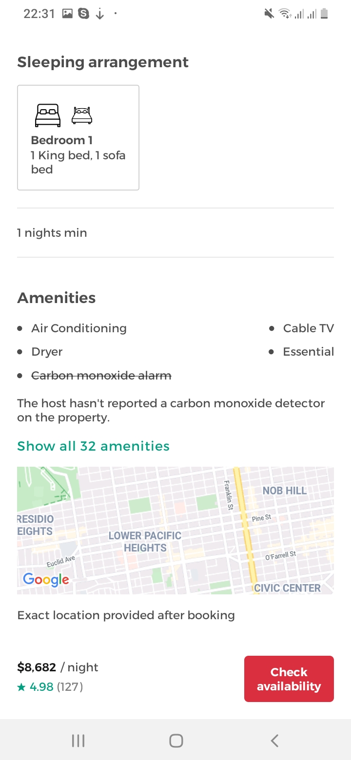 Aertan (Airbnb Clone) Property Detail Continue Screen