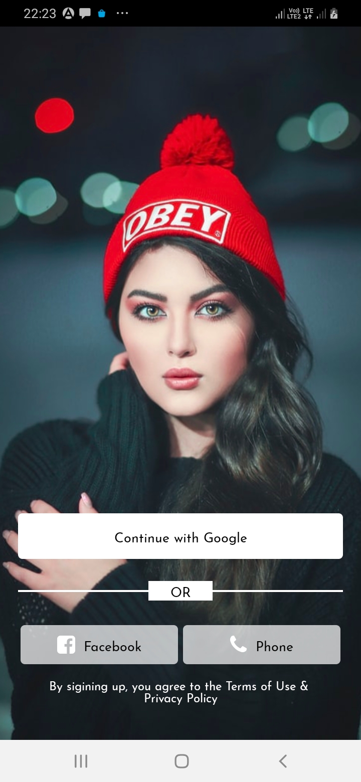 SnapTok Welcome Screen Screen