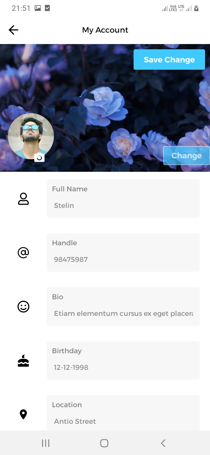 Divvy Chat My Account Screen