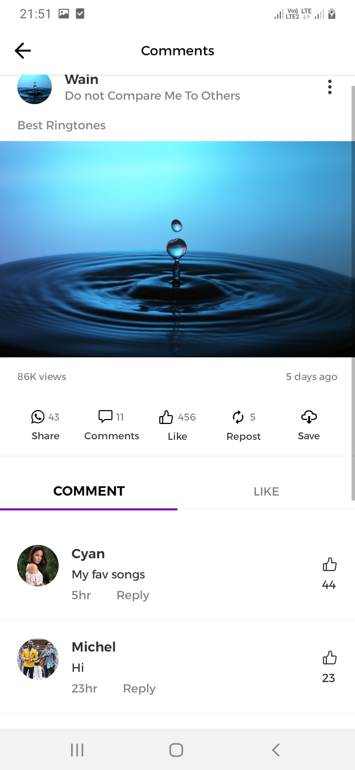 Divvy Chat Comments Screen