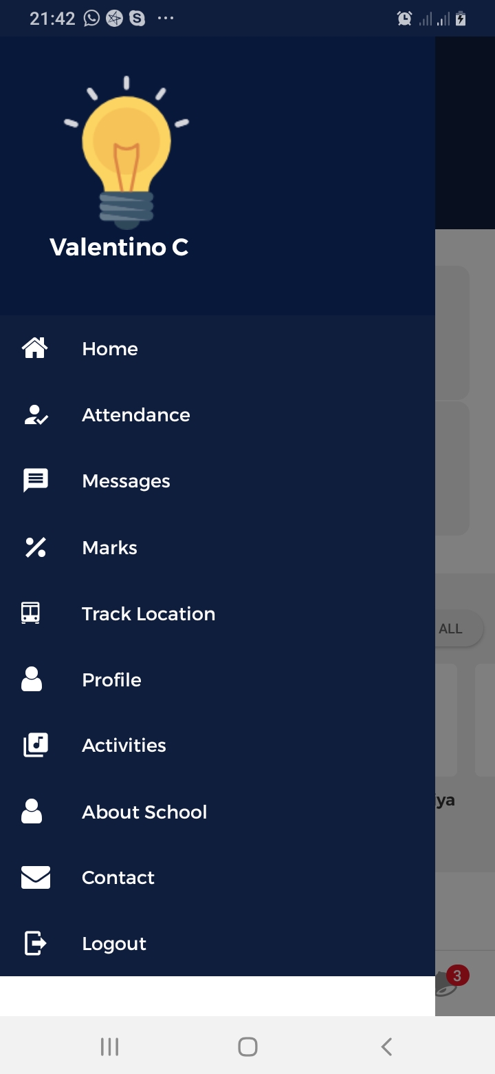 DUIS School Navigation Drawer Screen