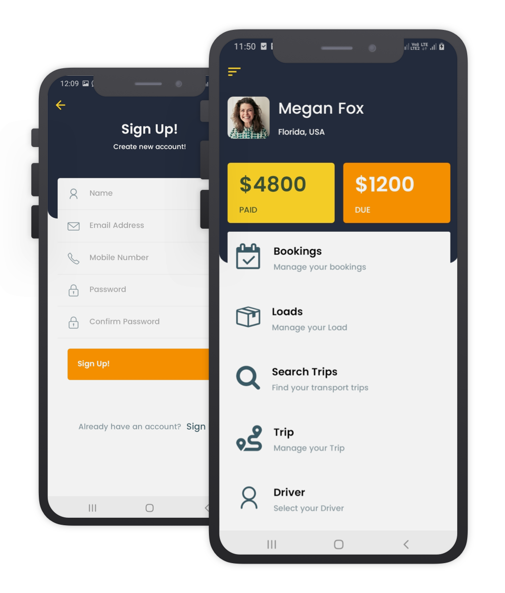 LogiTruck React Native Templates