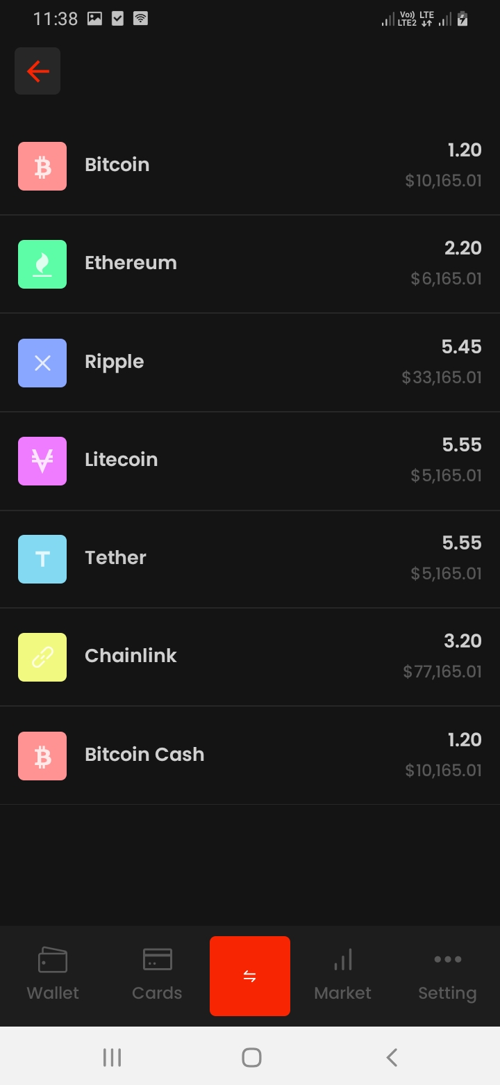 BitCoiin Wallet Screen