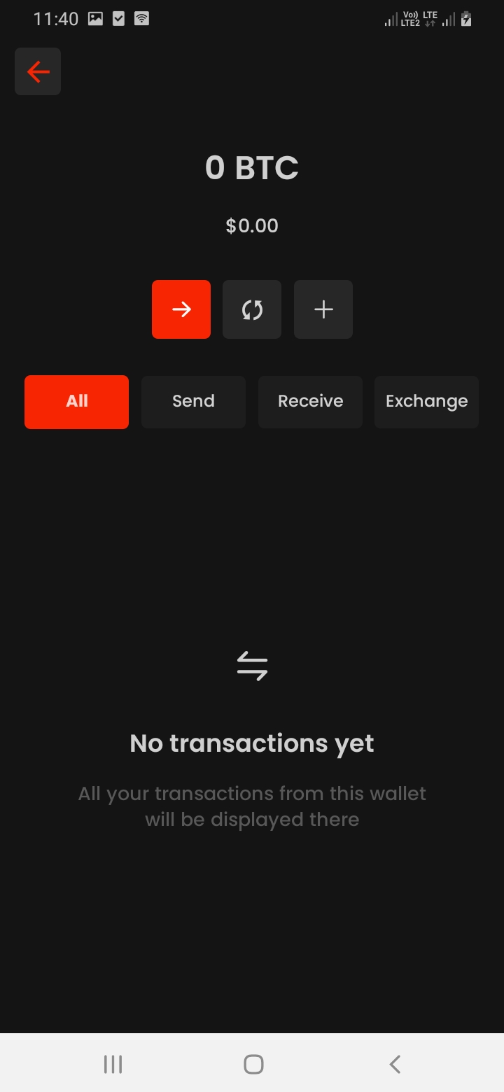 BitCoiin Transaction Screen