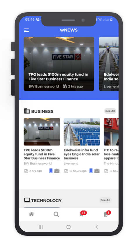 wNews React Native App Template Features 