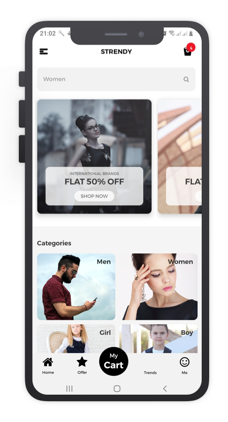 sTrendy React Native App Template Features 