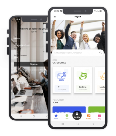 PaySit React Native, Templates, Material Kit, UI/UX and App