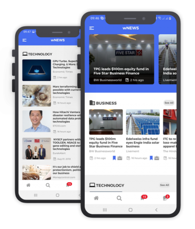 wNews React Native, Templates, Material Kit, UI/UX and App